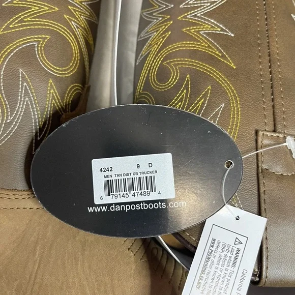 Laredo 4242 Mens Boots Mid Calf - Brown Sz 9D - Picture 3 of 5